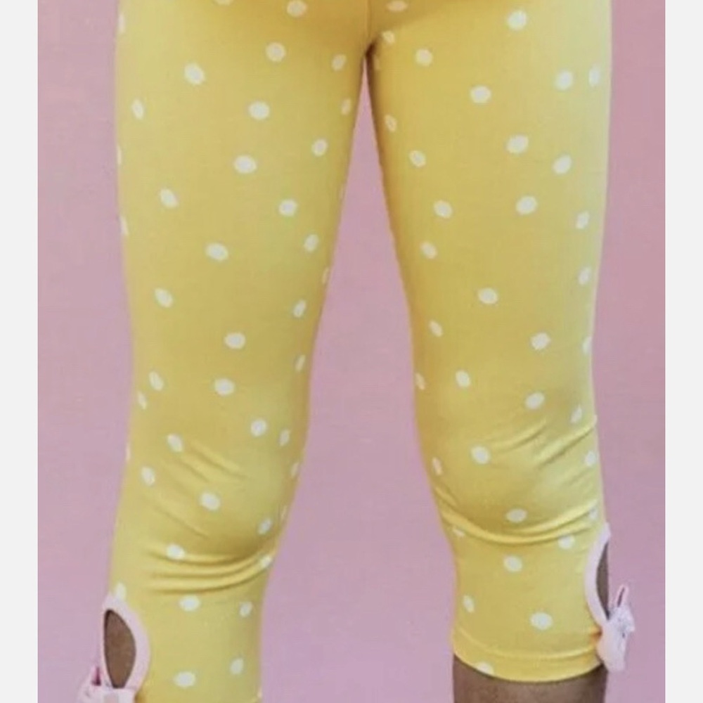 Matilda Jane Yellow Polka Dot Leggings